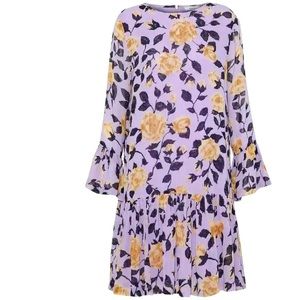 GANNI FLORAL SHIFT DRESS